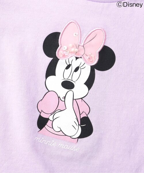 Disney（ディズニー）の「NET別注/ディズニーキャラクターミニーマウス/アソートTシャツ（Tシャツ/カットソー・キッズ・ラベンダー/ブラック/アイボリー・80/90/100/110/120/130/140）」の6枚目の写真