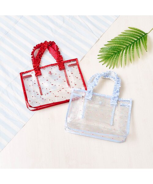 apres les cours（アプレレクール）の「さくらんぼ・ハート柄フリルスイムバッグ（スイムグッズ・キッズ・サックスブルー/レッド・FREE）」の17枚目の写真