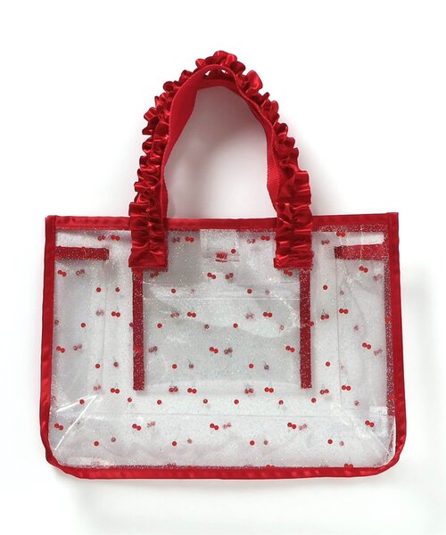 apres les cours（アプレレクール）の「さくらんぼ・ハート柄フリルスイムバッグ（スイムグッズ・キッズ・サックスブルー/レッド・FREE）」の7枚目の写真