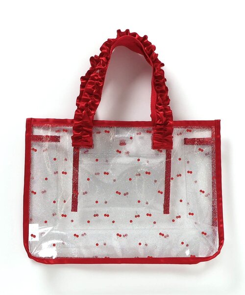 apres les cours（アプレレクール）の「さくらんぼ・ハート柄フリルスイムバッグ（スイムグッズ・キッズ・サックスブルー/レッド・FREE）」の9枚目の写真