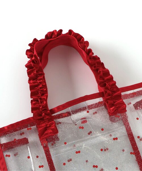 apres les cours（アプレレクール）の「さくらんぼ・ハート柄フリルスイムバッグ（スイムグッズ・キッズ・サックスブルー/レッド・FREE）」の10枚目の写真