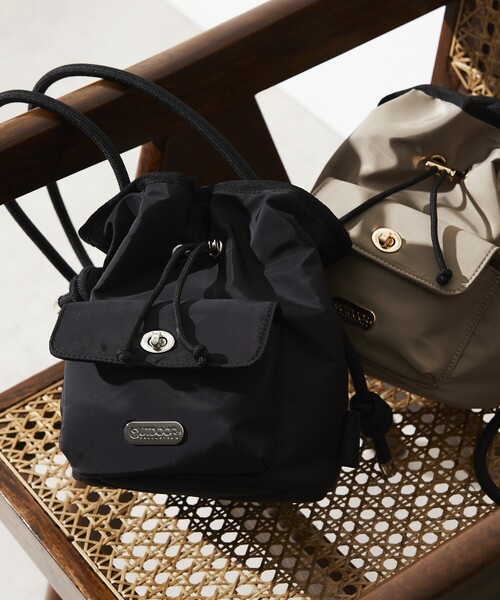 OUTDOOR PRODUCTS（アウトドアプロダクツ）の「OUTDOOR PRODUCTS × Firsthand/アウトドアプロダクツ 別注ロープキンチャクショルダーバッグ（ショルダーバッグ・レディース・ブラック/ベージュ・ONE SIZE）」の11枚目の写真