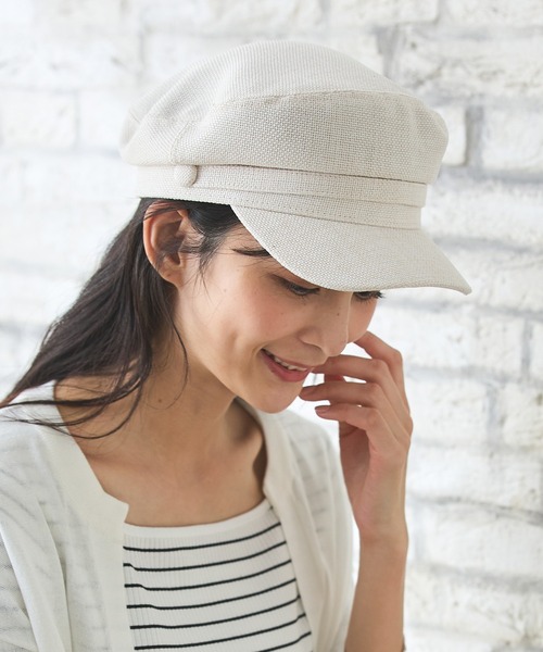 Honeys（ハニーズ）の「マリンキャスケット（キャスケット・レディース・アイボリー/ブラック/グレー・FREE）」の2枚目の写真