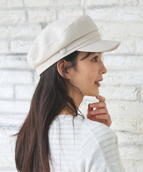 Honeys（ハニーズ）の「マリンキャスケット（キャスケット・レディース・アイボリー/ブラック/グレー・FREE）」の6枚目の写真