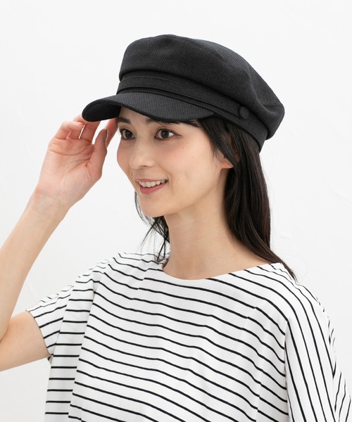 Honeys（ハニーズ）の「マリンキャスケット（キャスケット・レディース・アイボリー/ブラック/グレー・FREE）」の8枚目の写真