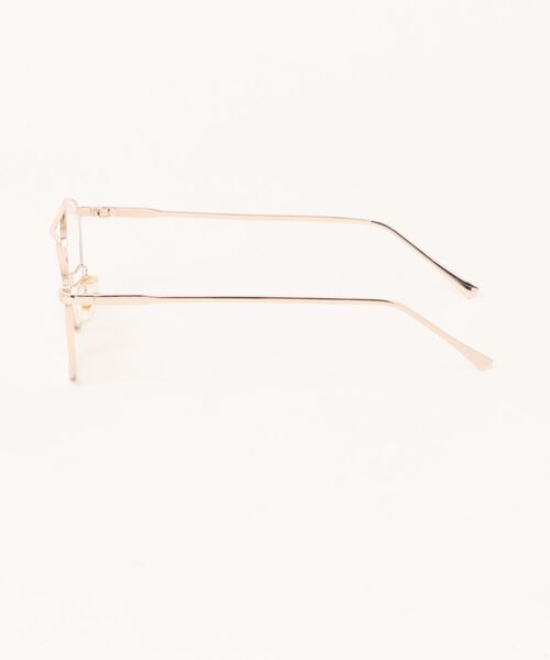 Revo.（レボ）の「メタルフレーム ツーブリッジ ボストン型 メガネ クリアレンズ 伊達メガネ UVカット（メガネ・レディース・シルバー/ゴールド・FREE）」の3枚目の写真