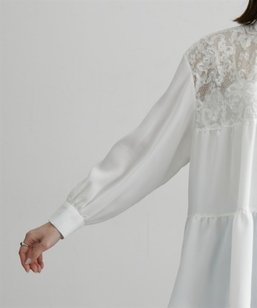 nissen（ニッセン）の「切替ティアードシャツ（シャツ/ブラウス・レディース・ブラック/オフホワイト/ピンク・M/L/LL）」の21枚目の写真