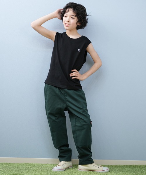 Hurley （ハーレー）の「Hurley/ハーレー SQUARE LOGO SL キッズ タンクトップ BCSL251090（タンクトップ・キッズ・ブラック/ホワイト・130cm/140cm/150cm/160cm）」の9枚目の写真