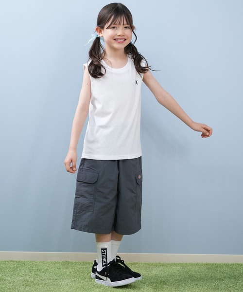 Hurley （ハーレー）の「Hurley/ハーレー SQUARE LOGO SL キッズ タンクトップ BCSL251090（タンクトップ・キッズ・ブラック/ホワイト・130cm/140cm/150cm/160cm）」の5枚目の写真
