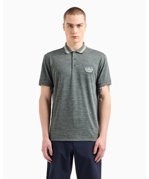 EMPORIO ARMANI EA7（エンポリオアルマーニイーエーセブン）の「<オンライン限定>【エンポリオ アルマーニ EA7】Golf Club ポロシャツ ストレッチコットン／モダール混紡ジャージー（ポロシャツ・メンズ・ホワイト/グリーン系・MEDIUM/SMALL/X-LARGE/XX-LARGE/LARGE/X-SMALL）」の2枚目の写真