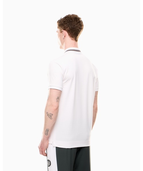 EMPORIO ARMANI EA7（エンポリオアルマーニイーエーセブン）の「<オンライン限定>【エンポリオ アルマーニ EA7】Golf Club ポロシャツ ストレッチコットン／モダール混紡ジャージー（ポロシャツ・メンズ・ホワイト/グリーン系・MEDIUM/SMALL/X-LARGE/XX-LARGE/LARGE/X-SMALL）」の4枚目の写真