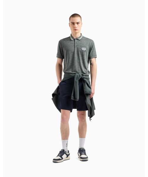 EMPORIO ARMANI EA7（エンポリオアルマーニイーエーセブン）の「<オンライン限定>【エンポリオ アルマーニ EA7】Golf Club ポロシャツ ストレッチコットン／モダール混紡ジャージー（ポロシャツ・メンズ・ホワイト/グリーン系・MEDIUM/SMALL/X-LARGE/XX-LARGE/LARGE/X-SMALL）」の10枚目の写真