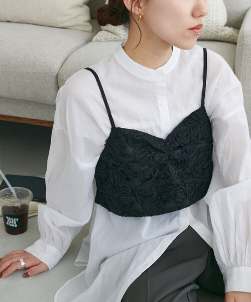 WEB限定】生地ジャガードビスチェ（シャツ/ブラウス）｜DISCOAT