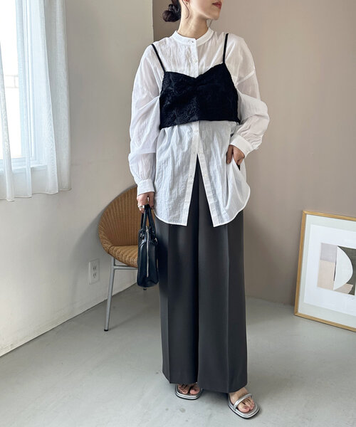 WEB限定】生地ジャガードビスチェ(シャツ/ブラウス)|DISCOAT WEB限定】生地ジャガードビスチェ(シャツ/ブラウス)|DISCOAT