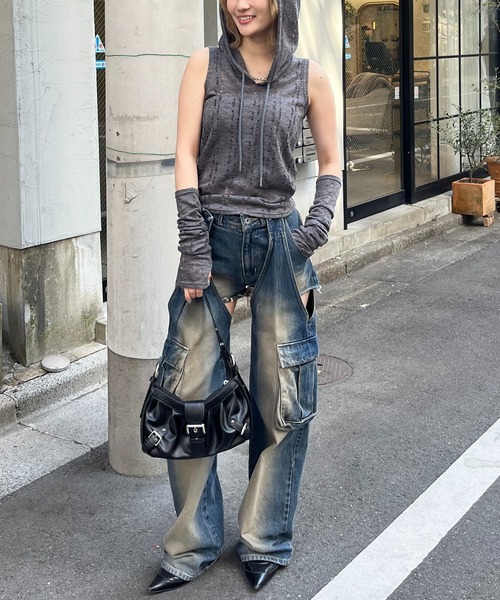 2WAYカーゴオーバーダイデニム 2WAYカーゴオーバーダイデニム｜SPIRALGIRL スパイラルガール