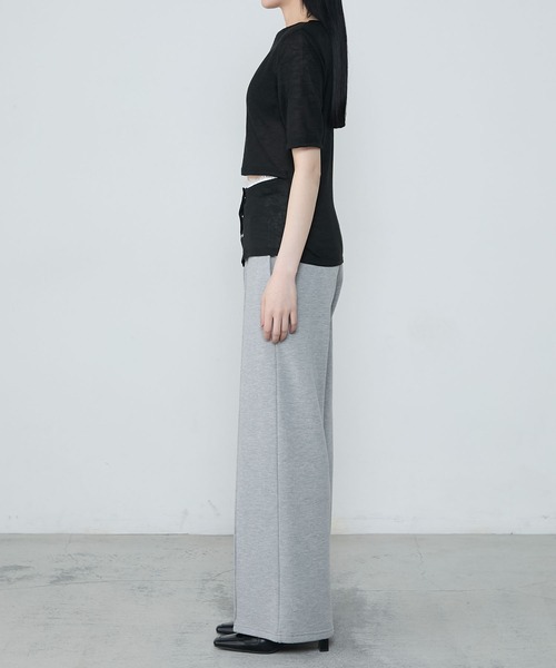 le ELMi（ルエルミ）の「Front snap design tops / フロントスナップ デザイントップス（Tシャツ/カットソー・レディース・チャコールグレー/ブラック・FREE）」の10枚目の写真