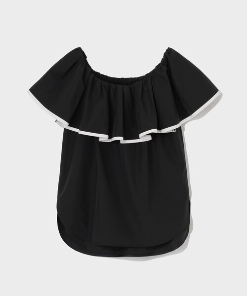 Grace Class - グレースクラス ラメ チェック ラッフルブラウス 36 キャンディスリーブ 長袖 Grace Class（グレース クラス） WOMEN TOPS GRACE CONTINENTAL