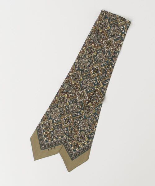 SHIPS（シップス）の「BLECK:CTN LNN PAISLEY BANDANA（ストール/ショール・メンズ・ナチュラル/オリーブ・ONE SIZE）」の2枚目の写真