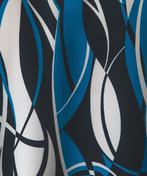 NARACAMICIE(ナラカミーチェ)の「【NARACAMICIE】【セットアップ対応】ウェーブ幾何プリント半袖ブラウス(シャツ/ブラウス・レディース・ブルー/イエロー・M/XXL/XL/S/L)」の13枚目の写真