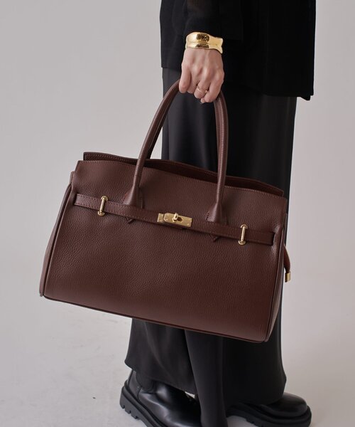 Lui's（ルイス）の「MILLELA FIRENZE ミディアムハンドバッグ（ハンドバッグ・レディース・ダークブラウン/ブラック・FREE）」の6枚目の写真