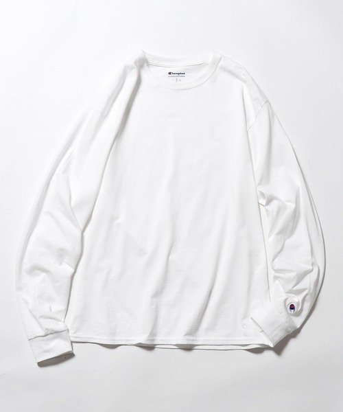 Champion(チャンピオン)の「Champion / 5.2oz OVER SIZE LONGSLEEVE T-SHIRTS / CC8C 秋服 冬服(Tシャツ/カットソー・メンズ・ブラック/グレー/ネイビー/ホワイト・XL/L/M/S)」の1枚目の写真