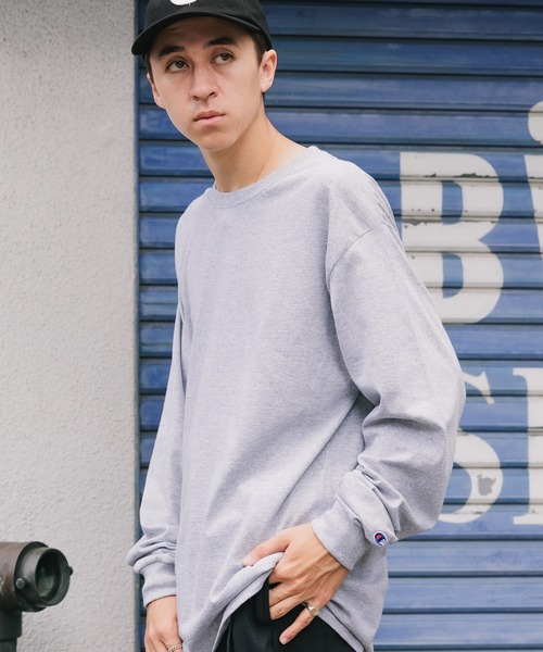 Champion(チャンピオン)の「Champion / 5.2oz OVER SIZE LONGSLEEVE T-SHIRTS / CC8C 秋服 冬服(Tシャツ/カットソー・メンズ・ブラック/グレー/ネイビー/ホワイト・XL/L/M/S)」の11枚目の写真