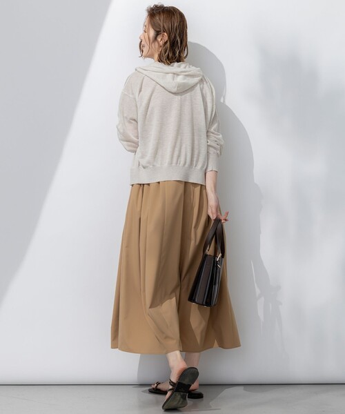 洗える】シャイニーシアー ニット パーカー（パーカー）｜23区