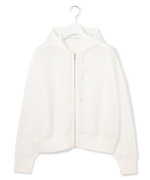 23区 シャイニーシアーニットパーカー 32 洗える】シャイニーシアー ニット パーカー（パーカー）｜23区