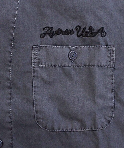 AVIREX（アヴィレックス）の「FADED WORK SHIRT 'USAFA'（シャツ/ブラウス・メンズ・チャコールグレー/グリーン・M/L/XL/XXL）」の7枚目の写真