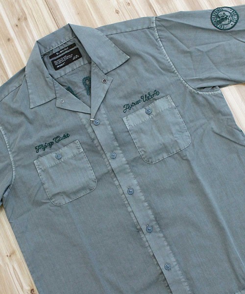 AVIREX（アヴィレックス）の「FADED WORK SHIRT 'USAFA'（シャツ/ブラウス・メンズ・チャコールグレー/グリーン・M/L/XL/XXL）」の13枚目の写真