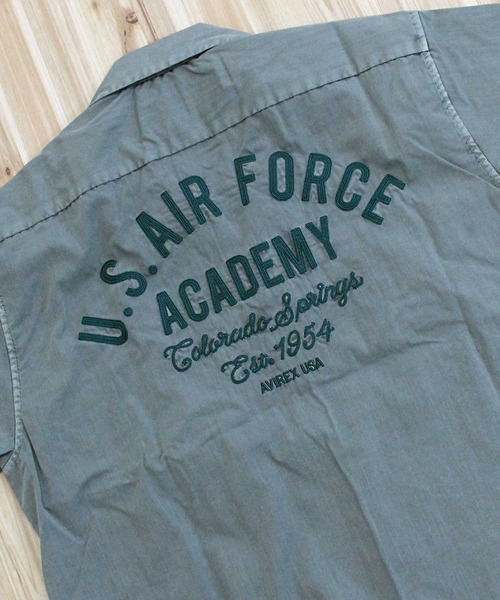 AVIREX（アヴィレックス）の「FADED WORK SHIRT 'USAFA'（シャツ/ブラウス・メンズ・チャコールグレー/グリーン・M/L/XL/XXL）」の14枚目の写真