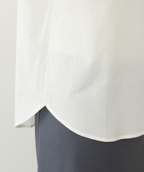 natural couture（ナチュラルクチュール）の「パール釦ヨーク切替5分袖シャツブラウス（シャツ/ブラウス・レディース・ブルー系その他/ブラック系その他/ブルー/オフホワイト/グレー・FREE）」の19枚目の写真