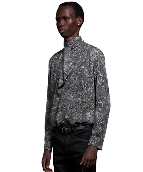 GalaabenD（ガラアーベント）の「Matte Paisley Ribbon Shirt マットペイズリーリボンシャツ（シャツ/ブラウス・メンズ・ホワイト/ブラック・44/46/48）」の7枚目の写真