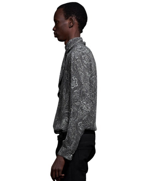 GalaabenD（ガラアーベント）の「Matte Paisley Ribbon Shirt マットペイズリーリボンシャツ（シャツ/ブラウス・メンズ・ホワイト/ブラック・44/46/48）」の8枚目の写真