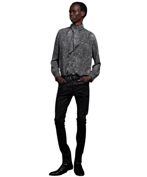 GalaabenD（ガラアーベント）の「Matte Paisley Ribbon Shirt マットペイズリーリボンシャツ（シャツ/ブラウス・メンズ・ホワイト/ブラック・44/46/48）」の10枚目の写真