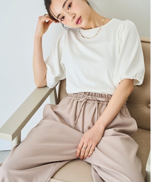mil（ミル）の「【再生産】【UVケア・接触冷感】リラックスワイドパンツ（その他パンツ・レディース・モカ/サックスブルー/ブラック/チャコールグレー/グレイッシュベージュ/アッシュブラウン・M-Regular/S-Short/M-Short/S-Regular）」の8枚目の写真