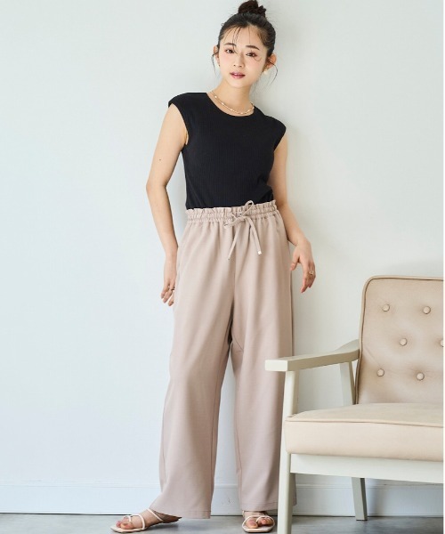 mil（ミル）の「【再生産】【UVケア・接触冷感】リラックスワイドパンツ（その他パンツ・レディース・モカ/サックスブルー/ブラック/チャコールグレー/グレイッシュベージュ/アッシュブラウン・M-Regular/S-Short/M-Short/S-Regular）」の21枚目の写真