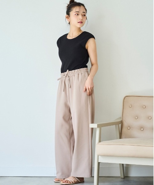 mil（ミル）の「【再生産】【UVケア・接触冷感】リラックスワイドパンツ（その他パンツ・レディース・モカ/サックスブルー/ブラック/チャコールグレー/グレイッシュベージュ/アッシュブラウン・M-Regular/S-Short/M-Short/S-Regular）」の20枚目の写真