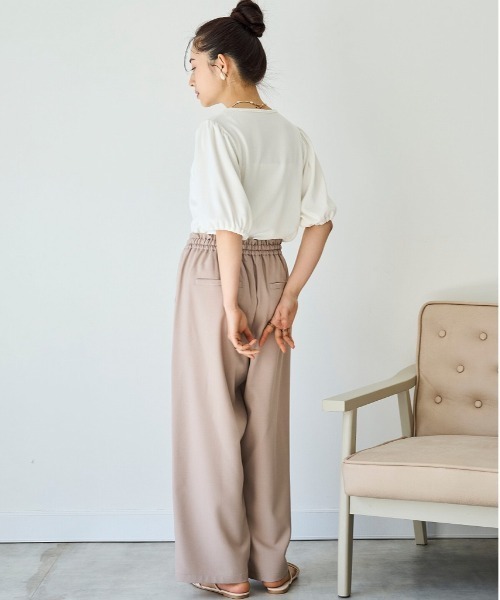 mil（ミル）の「【再生産】【UVケア・接触冷感】リラックスワイドパンツ（その他パンツ・レディース・モカ/サックスブルー/ブラック/チャコールグレー/グレイッシュベージュ/アッシュブラウン・M-Regular/S-Short/M-Short/S-Regular）」の15枚目の写真