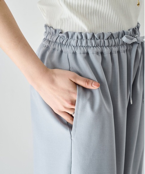 mil（ミル）の「【再生産】【UVケア・接触冷感】リラックスワイドパンツ（その他パンツ・レディース・モカ/サックスブルー/ブラック/チャコールグレー/グレイッシュベージュ/アッシュブラウン・M-Regular/S-Short/M-Short/S-Regular）」の12枚目の写真