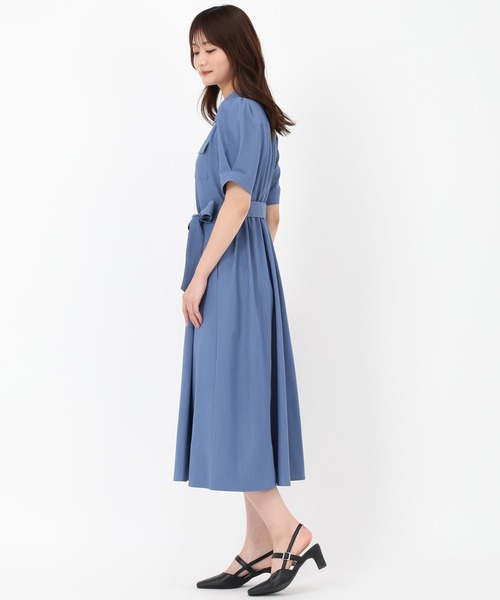 ミッシュマッシュ（MISCH MASCH）/2025春夏新作 パフスリーブポケットシャツワンピース セール】2025春夏新作 パフスリーブポケットシャツワンピース