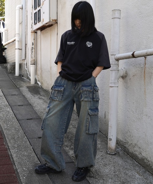Confirm(コンファーム)の「韓国ストリート ハート / メタル文字 グランジロゴ Y2K ビッグシルエット半袖Tシャツ メンズ レディース(Tシャツ/カットソー・メンズ・ブラック系その他/ブラック/ホワイト/ホワイト系その他2/ブラック系その他2/ホワイト系その他・M/L)」の18枚目の写真