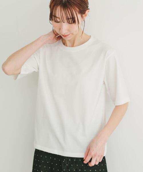 ITEMS URBANRESEARCH（アイテムズ アーバンリサーチ）の「ベーシック半袖Tシャツ（Tシャツ/カットソー・レディース・ブラック/イエロー/ホワイト・FREE）」の5枚目の写真