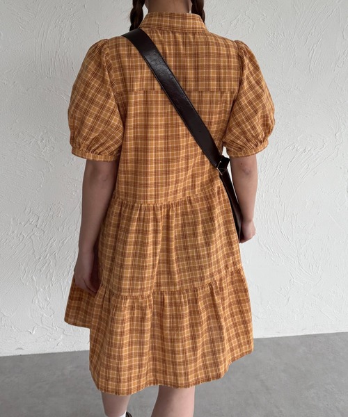 kutir（クティール）の「【紐付き】アソートティアードシャツワンピース/チュニック（ワンピース・レディース・ライトブルー/ベージュ/ライトグリーン/オフホワイト/ブラック/ブラック系その他/イエロー/ボルドー・FREE）」の20枚目の写真