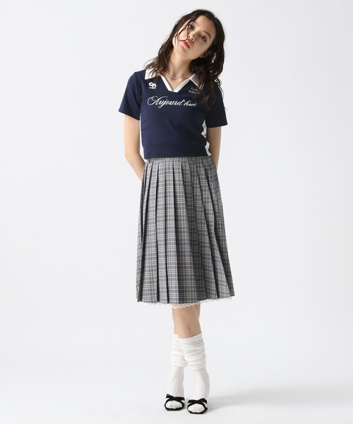 FOREVER 21(フォーエバー トゥエンティーワン)の「【2025SS】スキッパー配色Tシャツ(Tシャツ/カットソー・レディース・ホワイト/ネイビー/ブラック・SMALL/MEDIUM)」の5枚目の写真