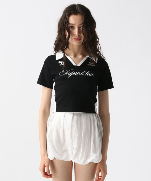 FOREVER 21(フォーエバー トゥエンティーワン)の「【2025SS】スキッパー配色Tシャツ(Tシャツ/カットソー・レディース・ホワイト/ネイビー/ブラック・SMALL/MEDIUM)」の15枚目の写真