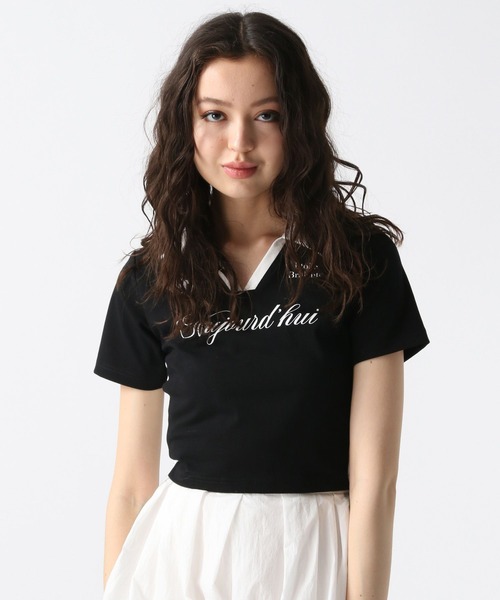 FOREVER 21(フォーエバー トゥエンティーワン)の「【2025SS】スキッパー配色Tシャツ(Tシャツ/カットソー・レディース・ホワイト/ネイビー/ブラック・SMALL/MEDIUM)」の14枚目の写真