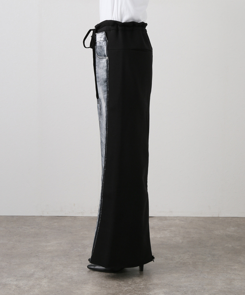 Oriens JOURNAL STANDARD(オリエンス ジャーナルスタンダード)の「【OPEN YY / オープンワイワイ】FRONT JEAN EFFECTJERSEY SKIRT YY251SK006(スカート・レディース・ブラック・SMALL)」の12枚目の写真