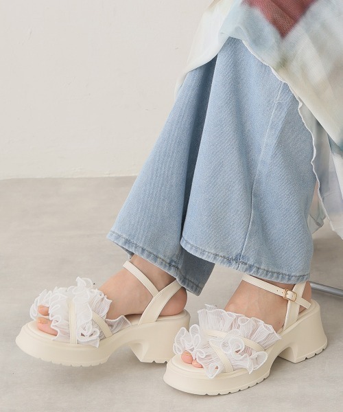 PRADA◆ベルベット プラットフォーム ストラップサンダル 厚底 66%OFF】サンダル レディース つっかけ 厚底 プラットフォーム