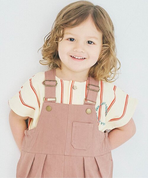 p.premier(ピードットプルミエ)の「【リンク】ストライププルオーバー(シャツ/ブラウス・キッズ・レッド/ブルー・80/90/100/110/120/130/140)」の1枚目の写真